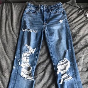 American eagle ripped jeans!